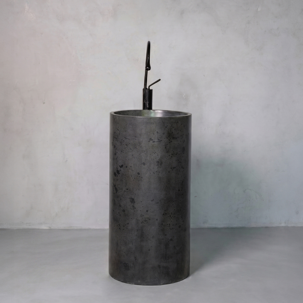 Tube pedestal basin